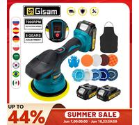 Gami polisseuse de voiture sans fil 8 vitesses affichage numérique polisseuse électrique Auto voiture polissage cireuse Machine pour Makita 18V batterie 1 Battery