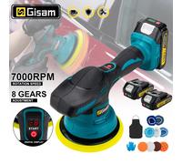 Gami - polisseuse de voiture sans fil, 8 vitesses réglables, pour épilation électrique automatique, ponçage, glaçage, outil électrique adapté à la broche de batterie Makita 18v 2 Battery