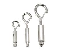 GamirA Crochet à Ressort Automatique en câble métallique avec Serrure, Corde à Linge Suspendue réglable, Garde-Corps de Tente, Accessoires de quincaillerie Solides et durables (Color : SmallX10PCS)