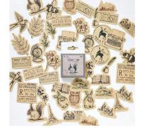 Gamloious Vintage Stickers Animaux Scrapbook DIY Artisanat et Scrapbooking Décoration Fournitures Set Autocollants en Papier pour Diary Album 46pcs / Set