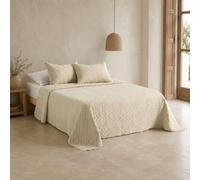 GAMUSI Couvre-lit matelassé pour lit de 105 cm légère mi-Saison Printemps été 200 x 270 cm Beige
