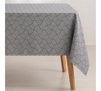 GAMUSI Nappe Anti-Taches pour Table rectangulaire Jacquard imperméable, 140 x 300 cm, Toucher Tissu, Couleur Anthracite - Ring