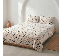 GAMUSI Parure de lit 4 pièces respirante et douce 100 % coton pour lit de 180 x 190/200 cm, vert