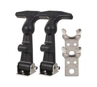 GANAZONO 2 Pièces Fermoir pour Boîte à Outils, Moraillon à Poignée en T Flexible en Acier Inoxydable et Caoutchouc, Noir, Amortisseur de Vibrations, pour Capot de Machine et Camions