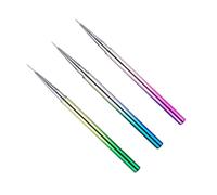 GANAZONO 3 pièces Pinceaux Nail Art Ultra Fins Lot de Stylo Brosse Ongles à Pointe Extra Fine pour Dessin Détails Fins et Motifs Outils Précis pour Manucure Créative