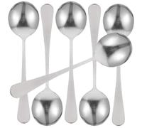GANAZONO 6pièces Lot de Cuillères à Soupe Acier Inoxydable Design Lisse et Multi-usages Cuillères Légères pour Soupe et Dessert Ustensiles de Cuisine Durables et Faciles à Tenir