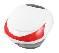 GANAZONO Boîte à Outils Pratique en Plastique Blanc pour Moto, Coffret de Rangement Facile à Transporter, Sacoche Multifonctionnelle pour Siège Arrière, Conduite