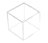 GANAZONO Boîte en Acrylique Carrée Transparent avec Couvercle à Charnière pour Capsules de Café, Rangement Gain de Place pour Magasins de Thé, 12 X 12 CM