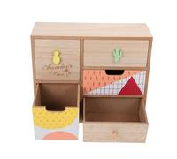 GANAZONO Coffret de Rangement en Bois pour Bijoux et Maquillage, Meuble de Rangement Compact Tiroirs Multi-compartiments, Décoration Élégante et Gain de Place pour Chambre