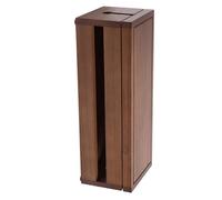 GANAZONO Organisateur de Câbles en Bois de Paulownia Café, Boîte de Rangement Électrique Design Aéré Multi-Faces Gestion Ordonnée des Câbles à Domicile
