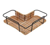 GANAZONO Panier et Plastique en Triangulaire Mural Rangement Métal | Angle Suspendu, Structure Tressée D’inspiration Rustique, Usage Appartements et Salles D’eau de Camping