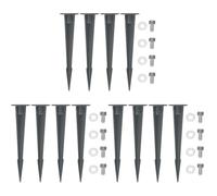 GANAZONO Piquet pour Lampe extérieure：12Pcs Piquets Sol pour Lamp Piquet de Terre pour Les Lampes de Jardin Solaire Lumière Piquets Supports de Sol, pour Jardin Cheminement Paysage Lampe
