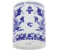 GANAZONO Porte-ustensiles en Céramique Style Chinois, Rond Cuisine