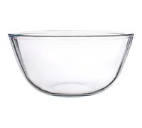 GANAZONO Saladier Verre Élégant de 2100ml en Verre Transparent, Bol Rond Surface Lisse, Ustensile Cuisine pour Salade et Usage Quotidien