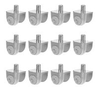 GANAZONO Support de Verre à Clip Lot de 20 Pièces en Alliage de Zinc Argenté Haute Résistance et Résistance à Corrosion Pince de Cloison pour Verre 3-9mm pour Étagères Maison