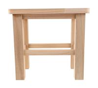 GANAZONO Tabouret en Bois Vintage Beige, Structure Basse Robuste et Légère, pour Bonsaïs et Pots de Fleurs en Entrée ou Salon