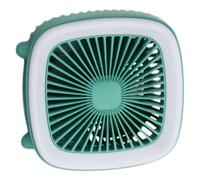 GANAZONO Ventilateur USB Portable Vintage avec Lampe LED Intégrée, Ventilateur Multifonctionnel en Plastique Rechargeable 800mah pour Fête Estivale et Lecture Nocturne