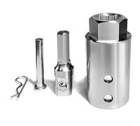 GANCEI Adaptateur de perceuse de remorque en acier inoxydable 304 massif pour arbre d'entraînement de 2,5 cm, embout de douille CNC de précision pour perceuse sans fil, coupleur robuste de 26 mm pour