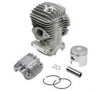 GANCEI Kit cylindre chromé 34 mm pour tronçonneuse 2500 25 Cc, ensemble moteur complet compatible avec les modèles chinois