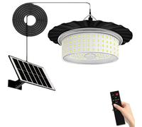GANCEI Lampe solaire pour abri de jardin avec 244 LED, détecteur de mouvement et télécommande, étanchéité IP65, design divisé pour intérieur et extérieur, jardin, terrasse, grange