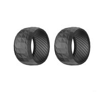 GANCEI Lot de 2 enjoliveurs en caoutchouc antidérapant pour robots Worx pour Land Roid M500 M700 S300 M1000, poignées de pneu avant robustes avec absorption des chocs pour terrain inégal, pelouse