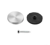GANCEI Lot de 4 cache-vis chromés pour miroirs et panneaux de verre, quincaillerie en métal résistant à la rouille pour projets de bricolage à la maison, argenté, 4 tailles (22 mm)