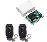 GANCEI Télécommande sans fil 2 canaux DC 5-30 V 433 MHz RF émetteur et récepteur avec code d'apprentissage pour éclairage LED et garage