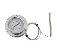 GANCEI Thermomètre de four en acier inoxydable avec ligne capillaire de 1,5 m et sonde de 100 mm, 0-600 °C pour thermomètre à cadran pour cuisine, fours industriels et chaudières