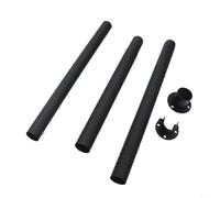 GANCEI Tringle de placard extensible de 43,2 à 71,1 cm, barre de suspension en fer robuste avec supports, noire, pour armoire et buanderie (noir)