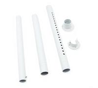 GANCEI Tringle de placard extensible de 43,2 à 71,1 cm, barre de suspension en fer robuste avec supports, noir, pour armoire, buanderie (blanc)