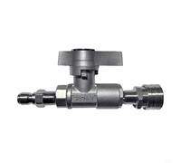 GANCEI Vanne à boisseau sphérique DN10 haute pression pour nettoyeur haute pression 5000 PSI Corps en métal PTFE Joint antirouille Protection sans fuite Performance Facile à installer Raccord 3/8