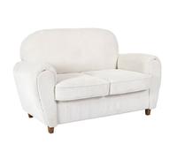 GANDY - Canapé Club 2 Places Tissu Velours Côtelé Beige