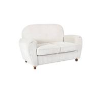 AltoBuy Gandy - Canapé Club 2 Places Tissu Velours Côtelé Beige