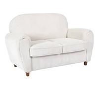 GANDY - Canapé Club 2 Places Tissu Velours Côtelé Beige - Altobuy Beige G
