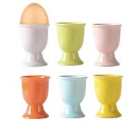 GANILITY Coquetiers en Porcelaine, Lot de 6 Coquetiers en Porcelaine, 7 x 5,2 cm Coquetier Ceramique, pour la Cuisine de Restaurant ou Les Cuisines domestiques, Coloré