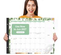 Gannyfer Grand calendrier de bureau 2023-2024 - Calendrier de 18 mois de juillet 2023 à décembre 2024, calendrier de bureau de 55,9 x 43,2 cm, fournitures de bureau, parfait pour planifier et