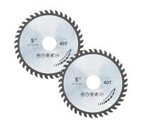 Gansdnek 2 Pièces Lame de Scie Circulaire Carbure de 125 mm, 40 Dents Disque à Bois pour Meuleuse D'angle, Lame de Scie de Finition Carbure pour Bois, Contreplaqué, Plaque de Plâtre, Stratifié