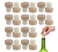 Gansdnek 20 Pièces Bouchons en Liège, Bouchon de Bouteille en Bois, Bouchon Bouteille Vin Forme de T, Bouchon à Poignée en T pour Bouteilles de Vin et de Bière