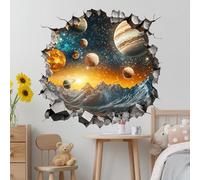 Gansdnek Sticker mural espace autocollant, Accessoires Chambre Thème Spatial 3D, Stickers Galaxy pour Plafond pour chambre d'enfant garçon adolescent papier peint galaxie décorations