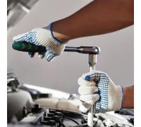 Gant à mailles épaisses STRUCTA I, M, blanc