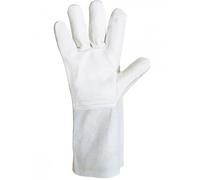 Gant cuir SINGER Paume fleur bovin, dos croûte, manchette croûte 15 cm - Taille 10 - 51GS15