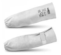 NEO TOOLS Manches soudeurs en cuir de qualité supérieure, protection durable contre les étincelles, les éclaboussures et la chaleur, résistant à la chaleur et ignifuge, fermeture Velcro réglable pour