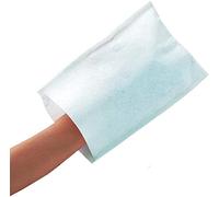 Gant de toilette à usage unique non tissé 75g soudé 155 x 210 mm / lot de 2 paquets de 50