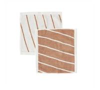 Gant de toilette en coton organique OYOY Living Design (x2) Marron 30x30x0,5 cm