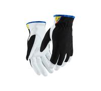 Gant de travail en cuir doublés Noir-Blanc - Pack de 6 paires - 22863910 - Taille au choix