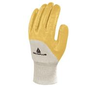 Gant de travail NI015 en coton enduit nitrile écru/jaune T10 - - NI01510