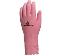 Gant ménage Latex Floque Longueur 30cm épaisseur 0.38mm coloris Rose Taille 6/7-Paire