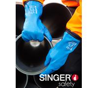 Gant nitrile tout enduit 300 mm Doublure polaire isolante - SINGER - NITPOL30 T10