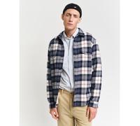 Gant pour homme. 3250006 Chemise à porter par-dessus, coupe régulière, doublée de polaire, bleue (XXL), Casuel, Coton