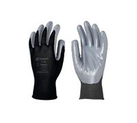 Gant tricoté polyester EUROTECHNIQUE enduit nitrile noir gris T10 COVERGUARD 1NIBB10